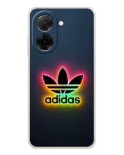 Чехол для Xiaomi Poco C71 с картинкой «Неоновый Adidas»