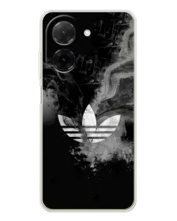 Чехол для Xiaomi Poco C71 с картинкой «Абстрактный дым Adidas»