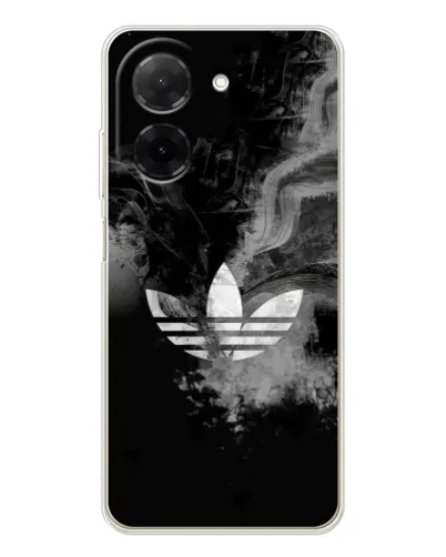 Чехол для Xiaomi Poco C71 с картинкой «Абстрактный дым Adidas»