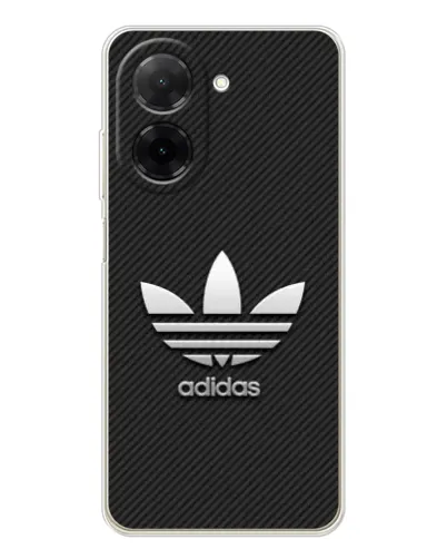 Чехол для Xiaomi Poco C71 с картинкой «Adidas Карбоновая текстура»