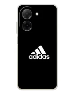 Чехол для Xiaomi Poco C71 с картинкой «Черная классика Adidas»