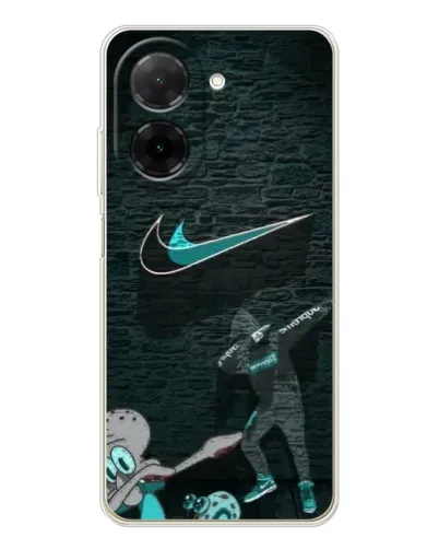 Чехол для Xiaomi Poco C71 с картинкой «Спортивный арт Nike»