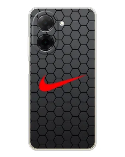 Чехол для Xiaomi Poco C71 с картинкой «Nike — карбоновая сетка»