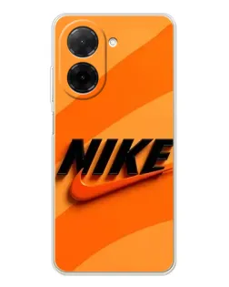 Чехол для Xiaomi Poco C71 с картинкой «Оранжевый драйв Nike»