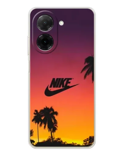 Чехол для Xiaomi Poco C71 с картинкой «Nike на закате солнца»
