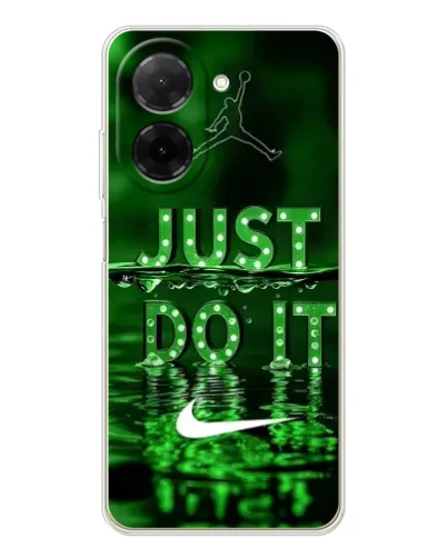 Чехол для Xiaomi Poco C71 с картинкой «Зеленый неоновый Nike»