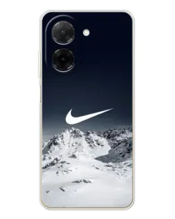 Чехол для Xiaomi Poco C71 с картинкой «Nike — зимние горы»