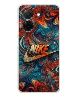 Чехол для Xiaomi Poco C71 с картинкой «Nike в абстракции»