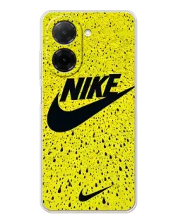 Чехол для Xiaomi Poco C71 с картинкой «Желтый текстурный Nike»