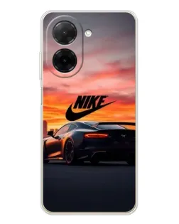 Чехол для Xiaomi Poco C71 с картинкой «Nike и суперкар»