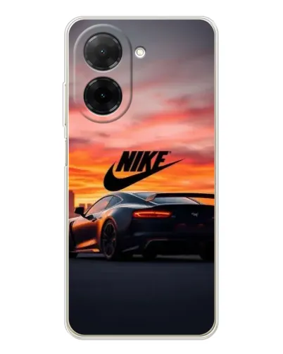 Чехол для Xiaomi Poco C71 с картинкой «Nike и суперкар»
