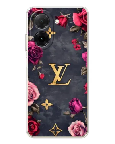Чехол для Xiaomi Poco C71 с картинкой «Цветочный Louis Vuitton»