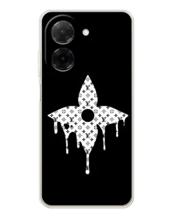 Чехол для Xiaomi Poco C71 с картинкой «Цветочная монограмма»