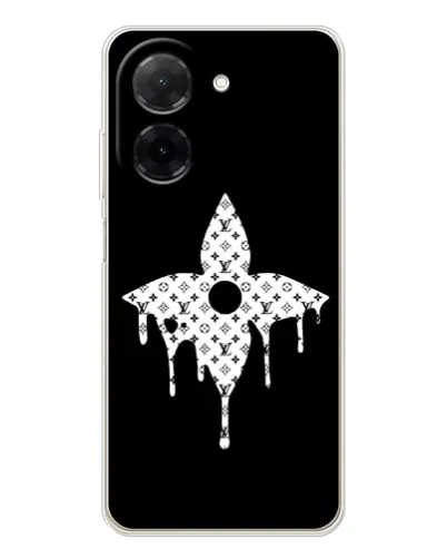 Чехол для Xiaomi Poco C71 с картинкой «Цветочная монограмма»