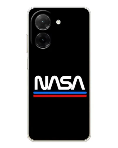 Чехол для Xiaomi Poco C71 с картинкой «NASA — классика Red Blue»