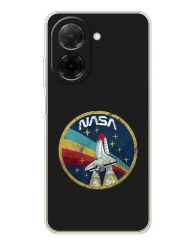Чехол для Xiaomi Poco C71 с картинкой «NASA — эмблема миссии»