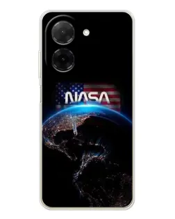 Чехол для Xiaomi Poco C71 с картинкой «Земля из космоса NASA»