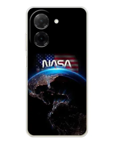 Чехол для Xiaomi Poco C71 с картинкой «Земля из космоса NASA»