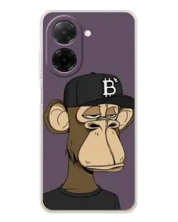 Чехол для Xiaomi Poco C71 с картинкой «Bored Ape в кепке»