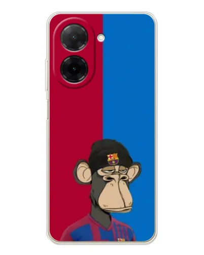 Чехол для Xiaomi Poco C71 с картинкой «Bored Ape — фанат Барсы»