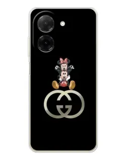 Чехол для Xiaomi Poco C71 с картинкой «Минни Маус на лого»