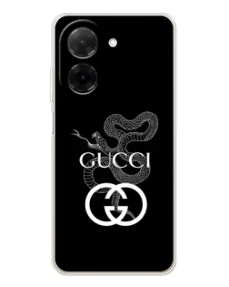 Чехол для Xiaomi Poco C71 с картинкой «Gucci — серебряная змея»