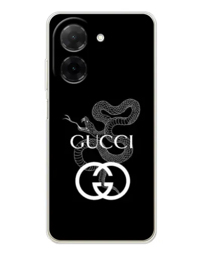 Чехол для Xiaomi Poco C71 с картинкой «Gucci — серебряная змея»