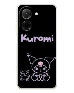 Чехол для Xiaomi Poco C71 с картинкой «Kuromi — черный минимализм» Чехол для Xiaomi Poco C71 с картинкой «Kuromi — черный минимализм»