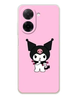 Чехол для Xiaomi Poco C71 с картинкой «Kuromi — розовая нежность»