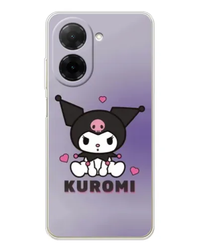 Чехол для Xiaomi Poco C71 с картинкой «Kuromi — фиолетовый арт»