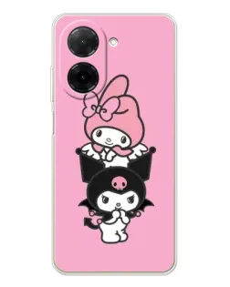 Чехол для Xiaomi Poco C71 с картинкой «My Melody и Kuromi»