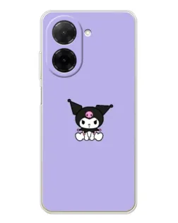 Чехол для Xiaomi Poco C71 с картинкой «Kuromi — фиолетовый минимализм»