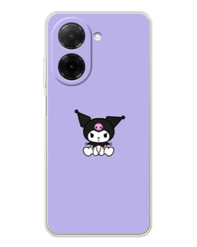 Чехол для Xiaomi Poco C71 с картинкой «Kuromi — фиолетовый минимализм»