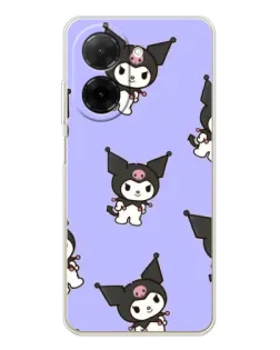 Чехол для Xiaomi Poco C71 с картинкой «Паттерн с Kuromi»