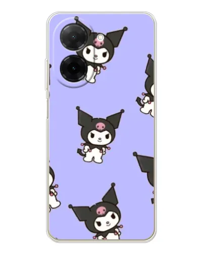 Чехол для Xiaomi Poco C71 с картинкой «Паттерн с Kuromi»