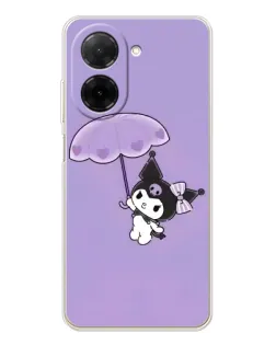 Чехол для Xiaomi Poco C71 с картинкой «Kuromi с зонтиком»