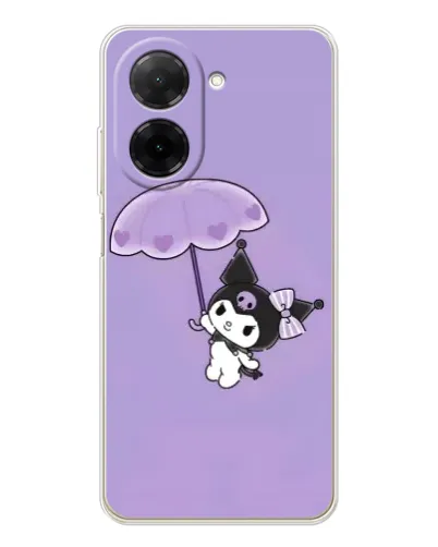Чехол для Xiaomi Poco C71 с картинкой «Kuromi с зонтиком»