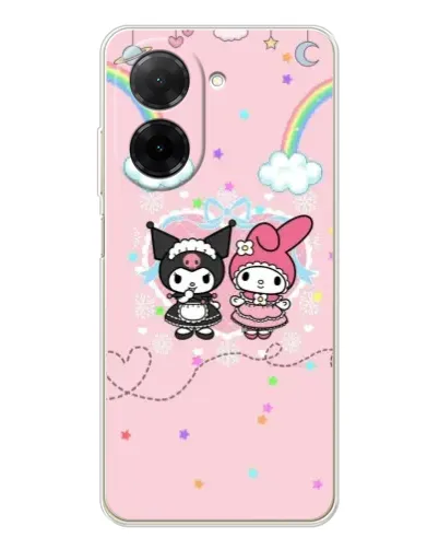 Чехол для Xiaomi Poco C71 с картинкой «My Melody и Kuromi»