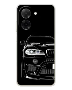 Чехол для Xiaomi Poco C71 с картинкой «Темный силуэт BMW»