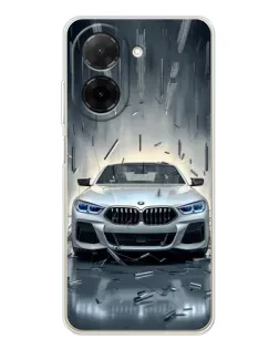 Чехол для Xiaomi Poco C71 с картинкой «BMW в свете фар»
