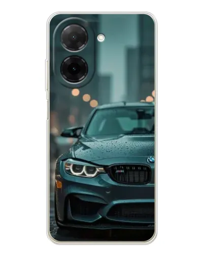 Чехол для Xiaomi Poco C71 с картинкой «BMW в огнях города»