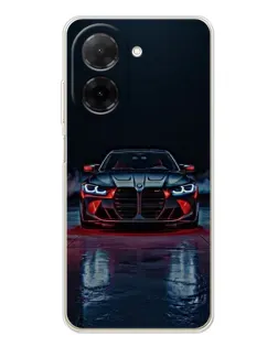 Чехол для Xiaomi Poco C71 с картинкой «BMW на мокрой дороге»