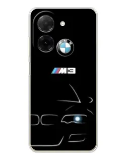Чехол для Xiaomi Poco C71 с картинкой «Минималистичный принт BMW M3»