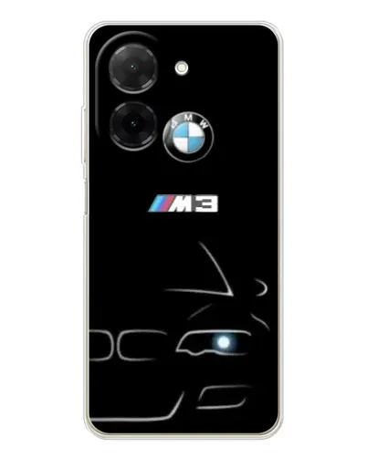 Чехол для Xiaomi Poco C71 с картинкой «Минималистичный принт BMW M3»
