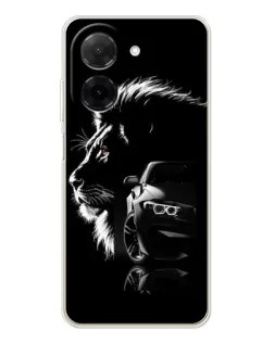 Чехол для Xiaomi Poco C71 с картинкой «BMW и лев»