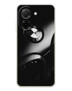 Чехол для Xiaomi Poco C71 с картинкой «Эмблема BMW — макро»