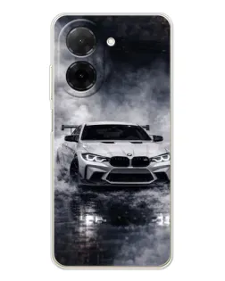 Чехол для Xiaomi Poco C71 с картинкой «BMW сквозь туман»