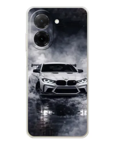 Чехол для Xiaomi Poco C71 с картинкой «BMW сквозь туман»