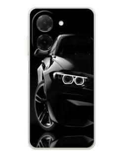 Чохол для Xiaomi Poco C71 з картинкою «Чорна BMW — профіль»