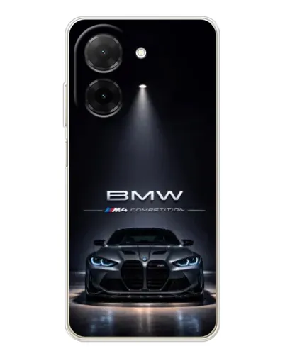Чехол для Xiaomi Poco C71 с картинкой «BMW сквозь ночной город» Чехол для Xiaomi Poco C71 с картинкой «BMW сквозь ночной город»